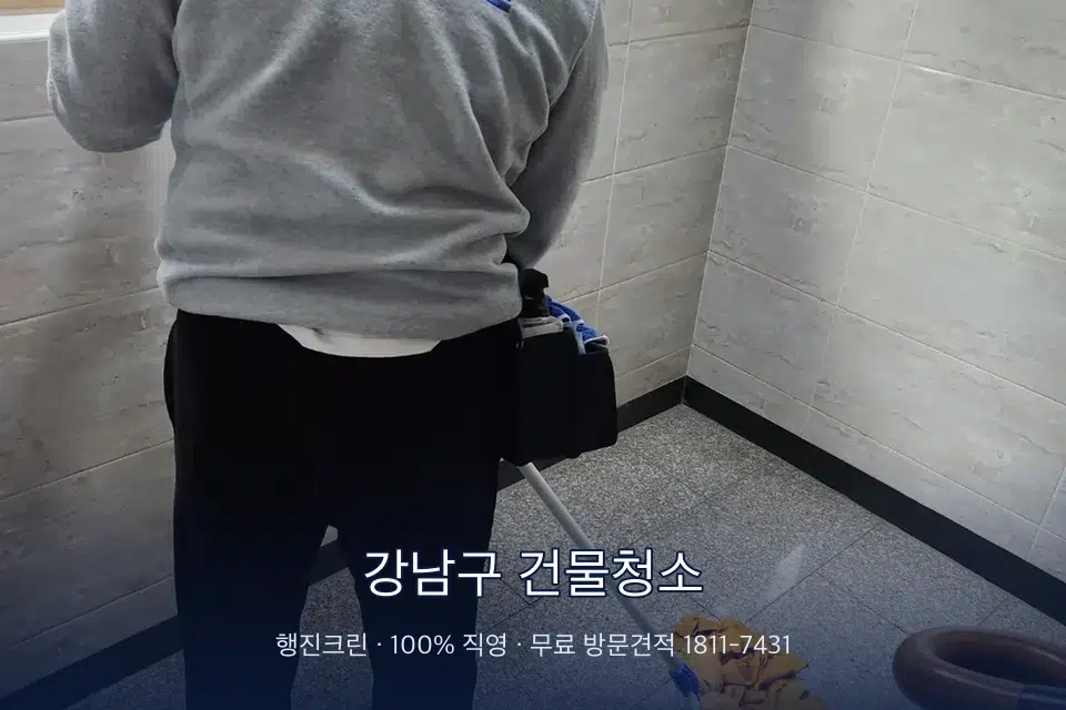 강남구 건물청소 건물 계단실 창문 닦기