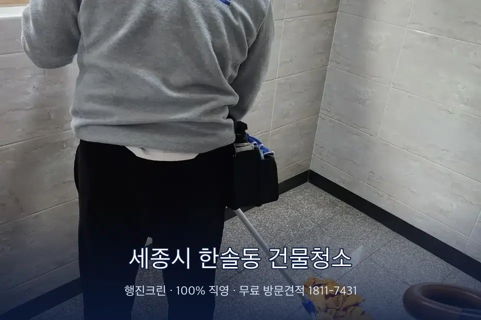 세종시 한솔동 건물청소 건물 출입문 유리와 손잡이 소독